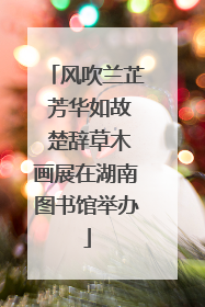 风吹兰芷 芳华如故 楚辞草木画展在湖南图书馆举办