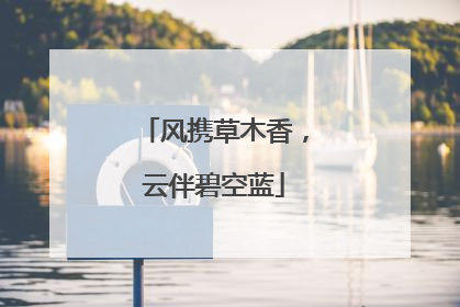 风携草木香，云伴碧空蓝