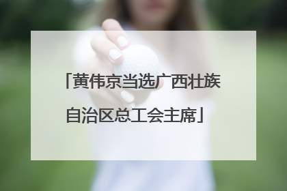 黄伟京当选广西壮族自治区总工会主席