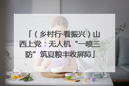 （乡村行·看振兴）山西上党：无人机“一喷三防”筑夏粮丰收屏障