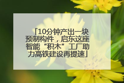 10分钟产出一块预制构件，启东这座智能“积木”工厂助力高铁建设再提速