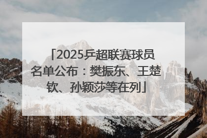 2025乒超联赛球员名单公布：樊振东、王楚钦、孙颖莎等在列