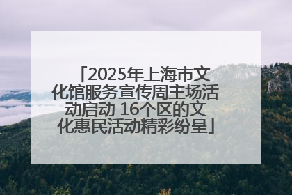 2025年上海市文化馆服务宣传周主场活动启动 16个区的文化惠民活动精彩纷呈