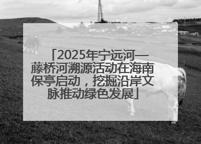 2025年宁远河—藤桥河溯源活动在海南保亭启动，挖掘沿岸文脉推动绿色发展