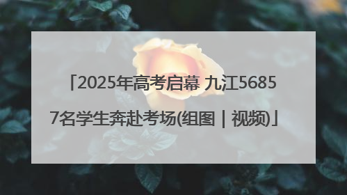 2025年高考启幕 九江56857名学生奔赴考场(组图｜视频)
