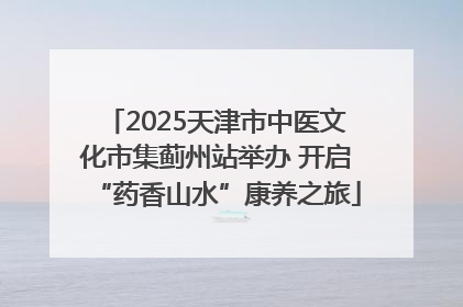 2025天津市中医文化市集蓟州站举办 开启“药香山水”康养之旅