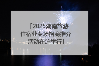 2025湖南旅游住宿业专场招商推介活动在沪举行