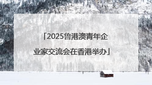 2025鲁港澳青年企业家交流会在香港举办