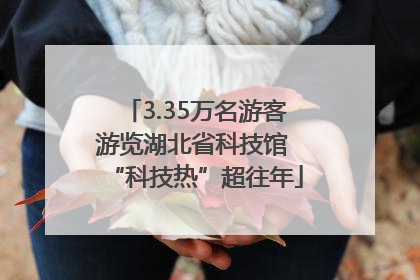 3.35万名游客游览湖北省科技馆 “科技热”超往年