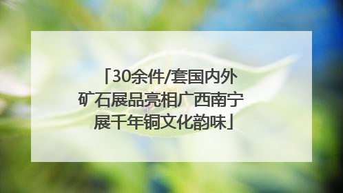 30余件/套国内外矿石展品亮相广西南宁 展千年铜文化韵味