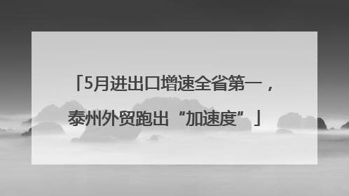 5月进出口增速全省第一，泰州外贸跑出“加速度”