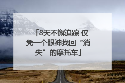 8天不懈追踪 仅凭一个眼神找回“消失”的摩托车