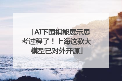 AI下围棋能展示思考过程了！上海这款大模型已对外开源