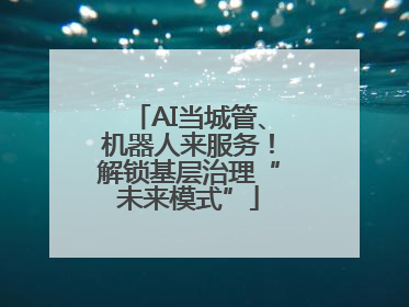 AI当城管、机器人来服务！解锁基层治理“未来模式”